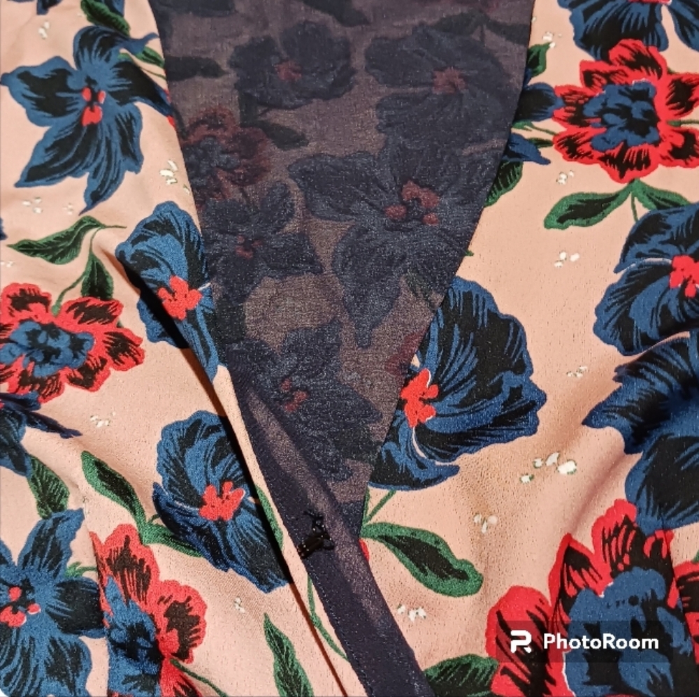 ZARA Trafaluc Wrap Floral Midi Dress Long Sleeve - Picture 8 of 12